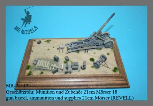 MR-72117 gun barrel, ammunition und supplies 21cm Mörser (REVELL)