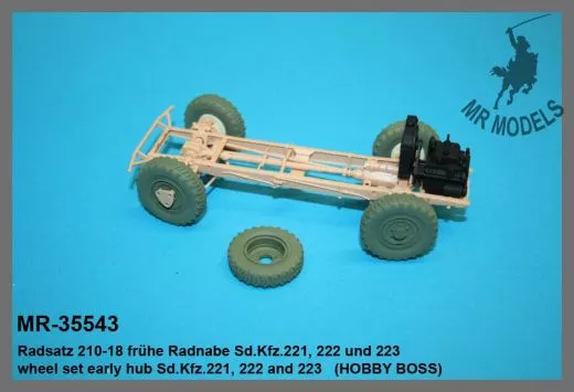 MR-35543 Radsatz 210-18 frühe Radnabe Sd.Kfz.221, 222 und 223 (HOBBY BOSS)