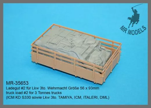 MR-35653 truck load #2 for 3 Tonnes trucks (ICM KD S330 sowie Lkw 3to. TAMIYA, ICM, ITALERI, DML)