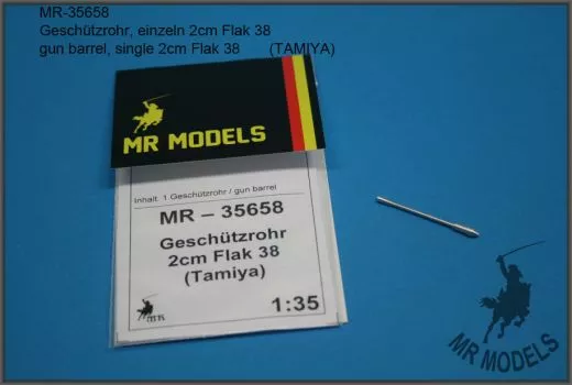 MR-35658 gun barrel, single 2cm Flak 38 (TAMIYA)