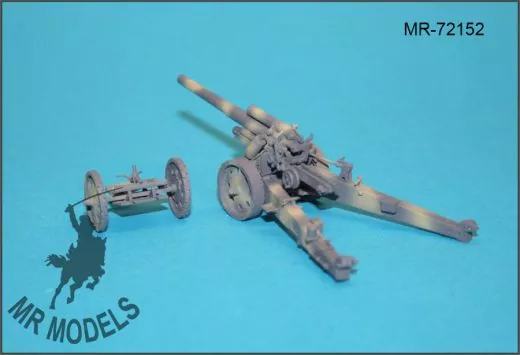 MR-72152 Geschützrohr, Munition und Zubehör 15cm schwere Feldhaubitze 18 (ITALERI)