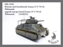 MR-35483 Rüstsatz und Geschützrohr Somua 35 S 739 (f) Wehrmacht (TAMIYA)